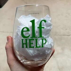 Christmas stemless wine glass